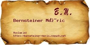 Bernsteiner Móric névjegykártya